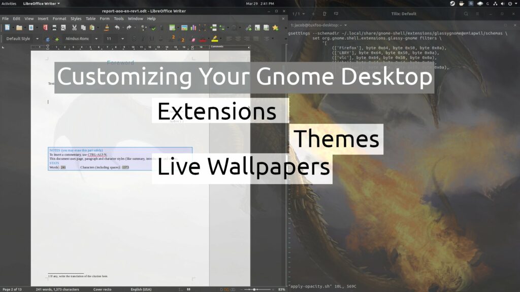 Customizing Your Gnome Desktop