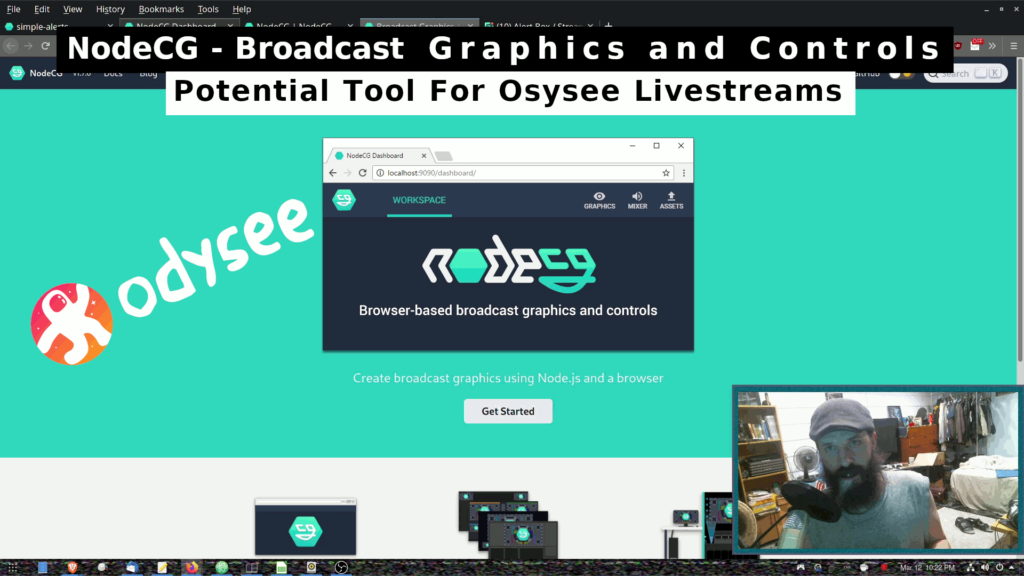 NodeCG – Broadcast Graphics and Controls – Potential Tool For Odysee Livestreamers