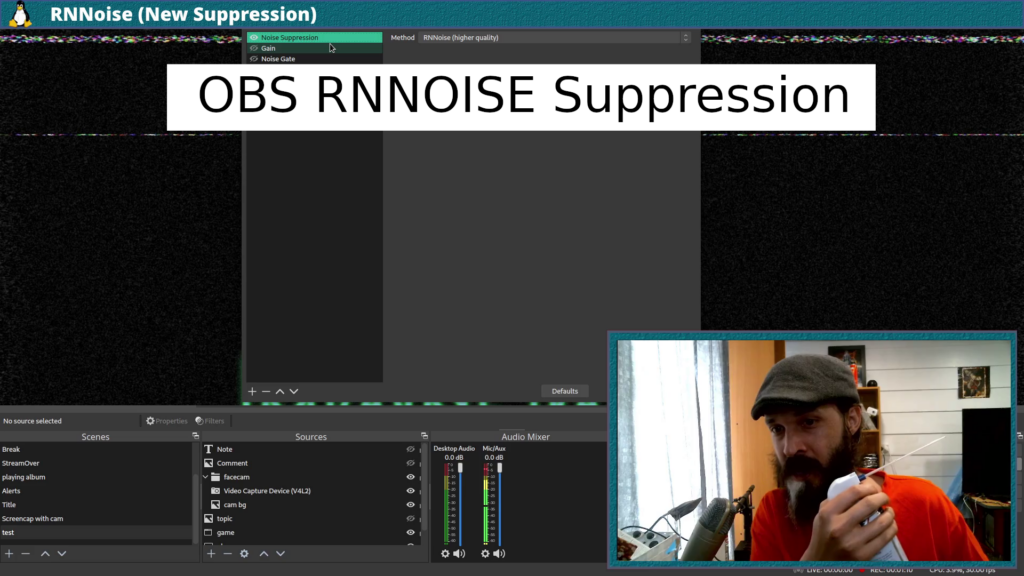 OBS RNNoise Suppression OBS RNNoise Suppression
