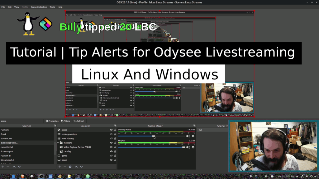 Tutorial | Tip Alerts for Odysee Livestreams | Linux and Windows