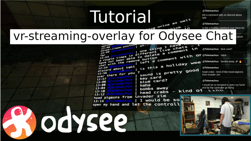 Tutorial | vr-streaming-overlay for Odysee Chat