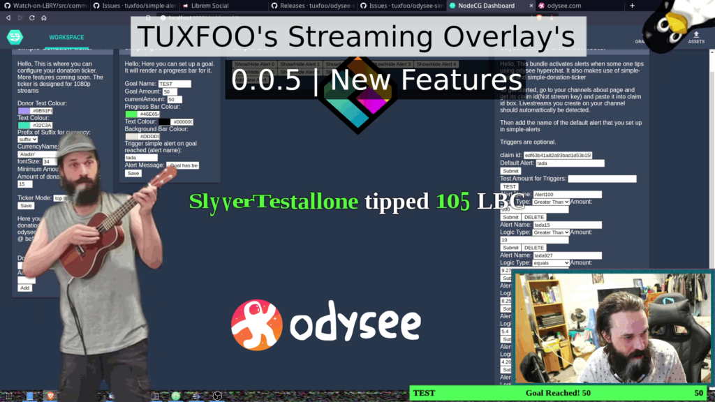 Tuxfoo’s Live Streaming Overlays | 0.0.5 Update | New Features